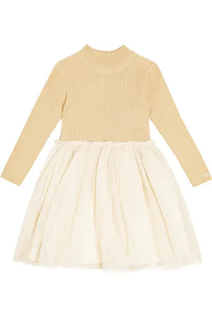 Donsje Abito Lotus in misto lana e tulle