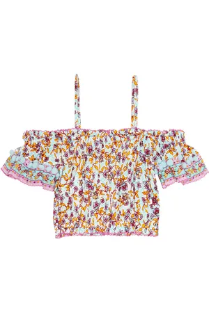 POUPETTE ST BARTH Top Donna con scollo bardot e stampa