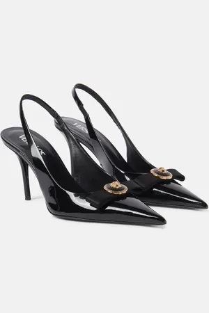 VERSACE Pumps slingback Gianni in vernice