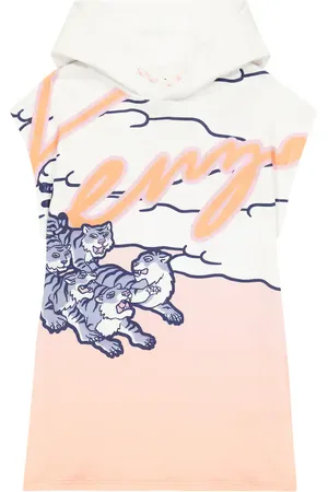 Kenzo Abito in misto cotone Rainbow con stampa