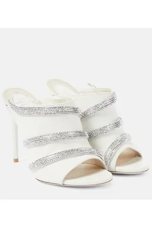 RENE CAOVILLA Sandali in pelle con cristalli