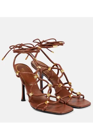 VALENTINO GARAVANI Sandali Rockstud Net in pelle
