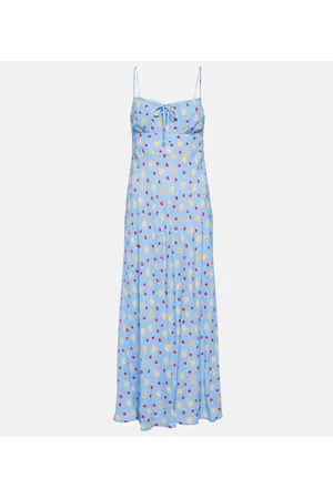 RIXO London Abito midi Lanie con stampa