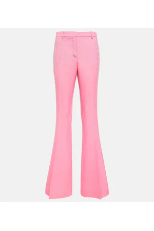 VERSACE Pantaloni flared Allover in lana