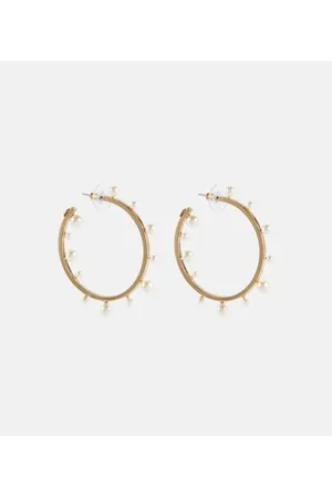 Jennifer Behr Orecchini a cerchio Odetta con perle bijoux