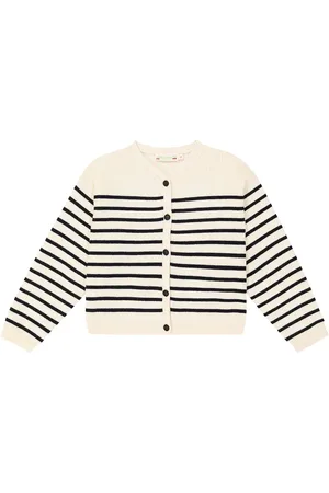 BONPOINT Cardigan Demy in lana e cotone a righe