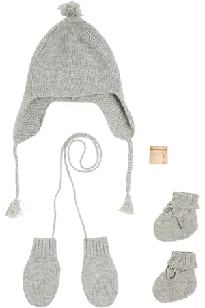 BONPOINT Baby - Set di berretto, muffole e stivaletti in cashmere