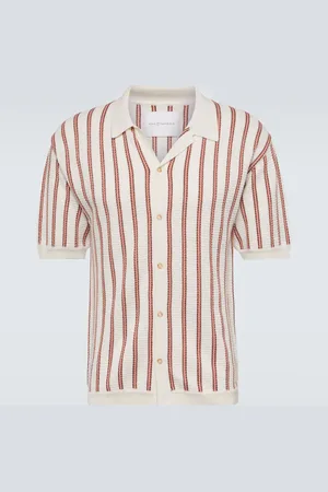 King & Tuckfield Camicia bowling in lana a righe