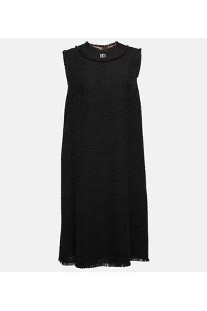 Dolce & Gabbana Abito corto DG in tweed di misto lana