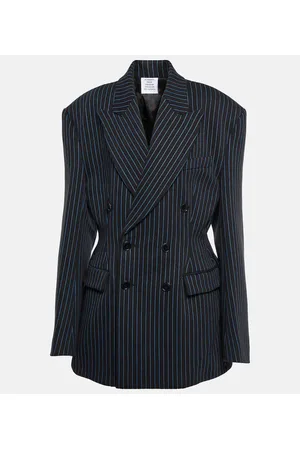 Vetements Blazer in misto cotone gessato