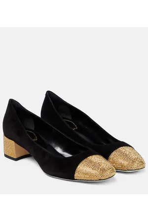 RENE CAOVILLA Pumps Bonnie in suede con cristalli