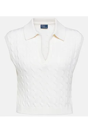 Ralph Lauren Gilet in misto lana a trecce