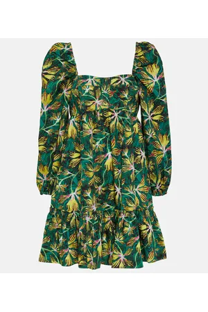 ULLA JOHNSON Miniabito Alita in cotone con stampa