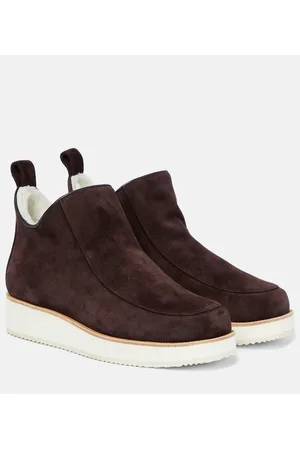 GABRIELA HEARST Stivaletti Harry in suede con shearling