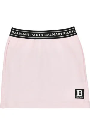 Balmain Minigonna in cotone con logo