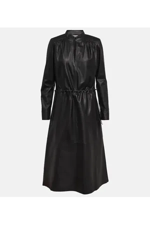 YVES SALOMON Abito midi in pelle