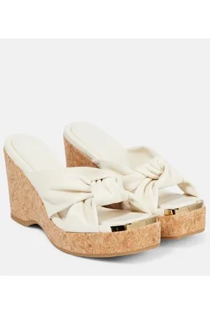 Jimmy Choo Sandali Avenue in pelle con zeppa