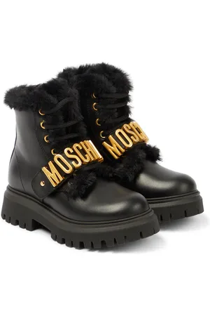 Moschino Stivali in pelle con logo