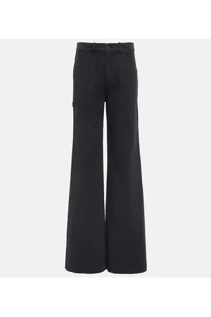 NILI LOTAN Pantaloni Quentin in twill a gamba larga