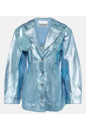 Ganni Blazer in denim metallizzato