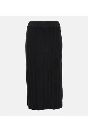 Max Mara Gonna midi Melk in maglia di lana vergine