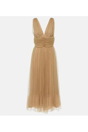 Altuzarra Abito midi Lola in tulle con ruches