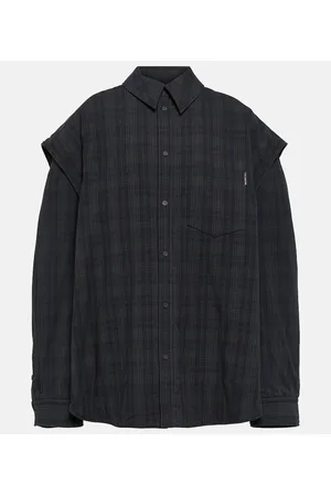 Balenciaga Camicia oversize in cotone a quadri