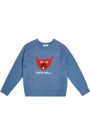 Jelly Mallow Pullover Cat in cotone e lana