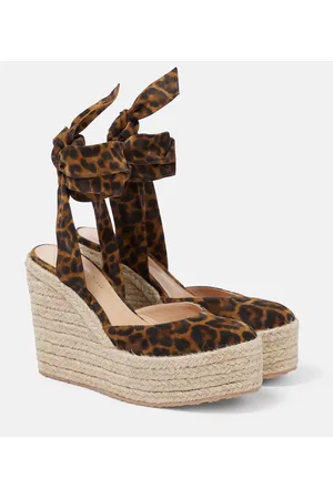 Gianvito Rossi Espadrillas Arenella in suede con zeppa