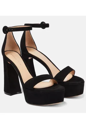Gianvito Rossi Sandali in suede con plateau