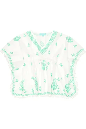 Melissa Odabash Abito caftano Baby Sharize con ricamo