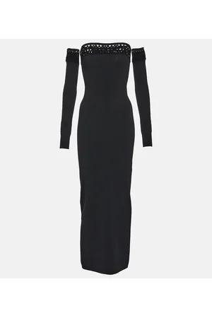 Alaïa Alaïa Abito lungo Vienne con scollo bardot