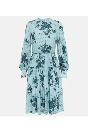 Erdem Miniabito in crêpe con stampa floreale