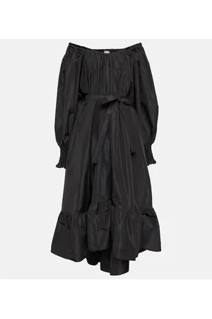 Patou Abito lungo in faille con scollo bardot