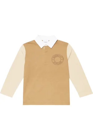 Burberry Polo con logo ricamato