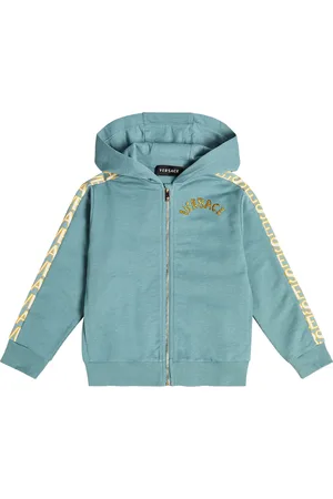 VERSACE Felpa in pile di cotone con cappuccio
