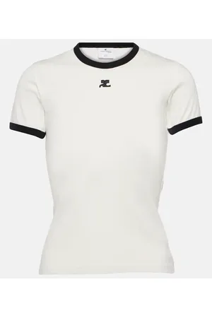 Courrèges Courrèges T-shirt in jersey di cotone con logo