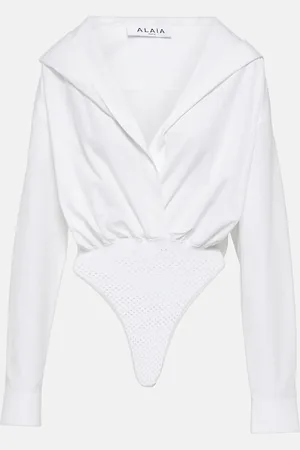 Alaïa Alaïa Body in cotone con cappuccio