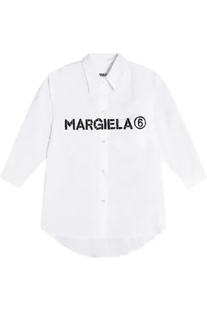 Maison Margiela Abito chemisier in cotone con logo