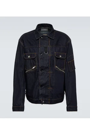SACAI Giacca di jeans asimmetrica