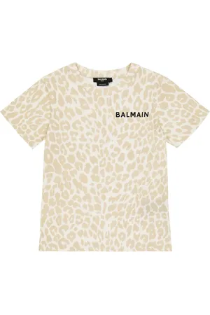 Balmain T-shirt con stampa leopardata