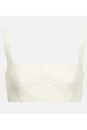 VALENTINO Bralette in misto cotone con ricami