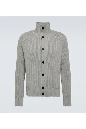 Tom Ford Cardigan in lana e cashmere a coste