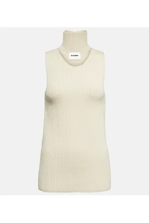 Jil Sander Top in maglia di misto cotone