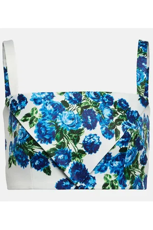 EMILIA WICKSTEAD Top cropped Zori con stampa
