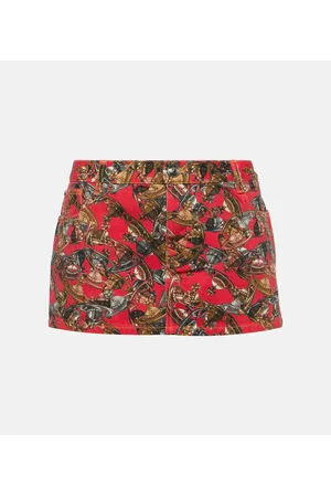 Vivienne Westwood Minigonna in cotone con stampa