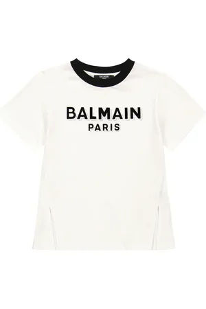 Balmain T-shirt in jersey di cotone con logo
