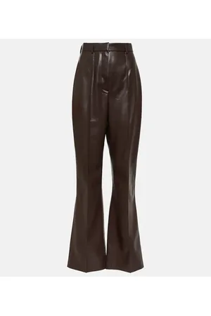 Nanushka Pantaloni flared Leena in similpelle