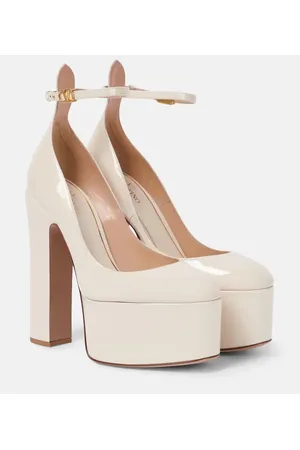 VALENTINO GARAVANI Pumps Tan-Go in vernice con plateau