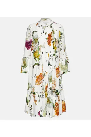 Erdem Abito midi Winford con stampa